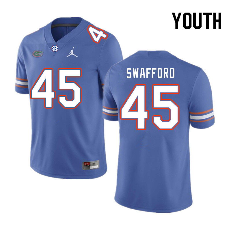 Youth #45 Layne Swafford Florida Gators College Football Jerseys Stitched Sale-Royal